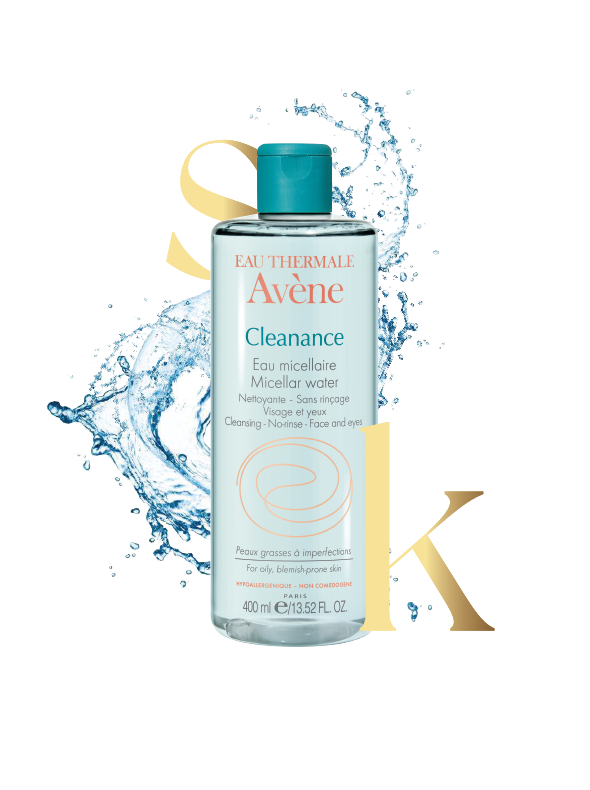 Avene-Micellar water-cleansing-oily skin-face and eyes-400ml
