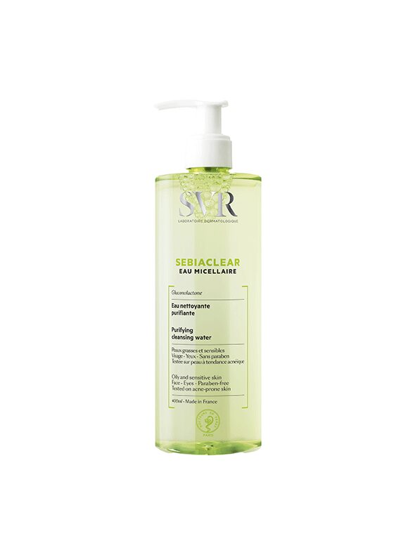 SVR-Sebiaclear-Micellar Water-Cleansing Water-Face and Eyes-Oily Acne Prone Skin-400ml