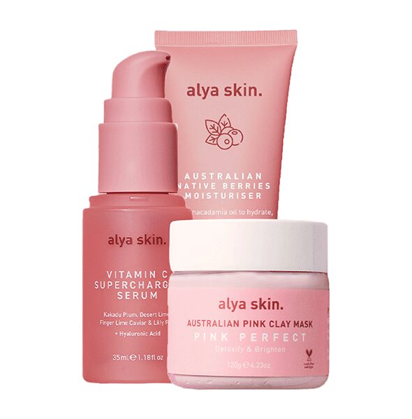 Alya Skin-Australian pink clay mask-Vitamin c-moisturiser-serum-Skin Candy