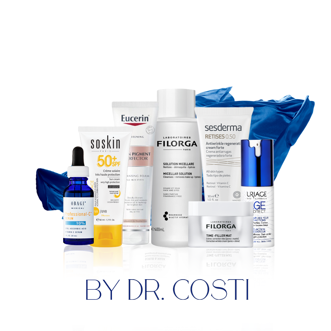 Dr Costi-Professional kit-Obagi-Soskin-Eucerin-Filorga-Sesderma-Uriage-Anti aging-40 and younger