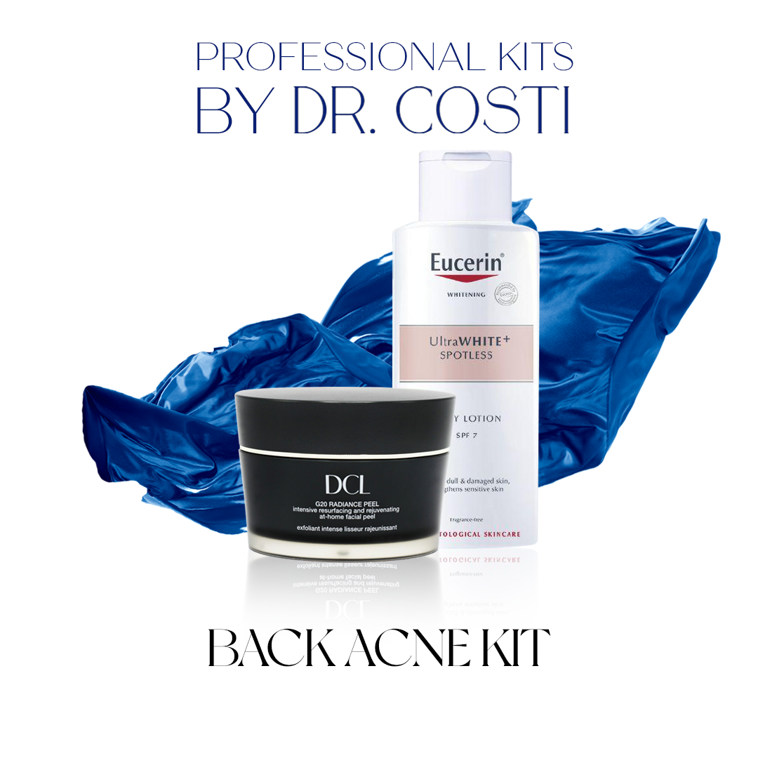 Dr Costi-Professional kit-Eucerin-DCL-Radiance peel-Ultra white-back Acne