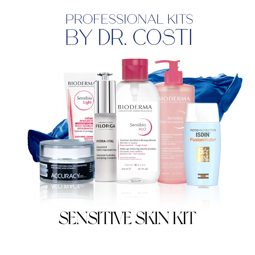 Dr Costi-Professional kit-accuracy-bioderma-isdin-filorga-sensitive skin-kit